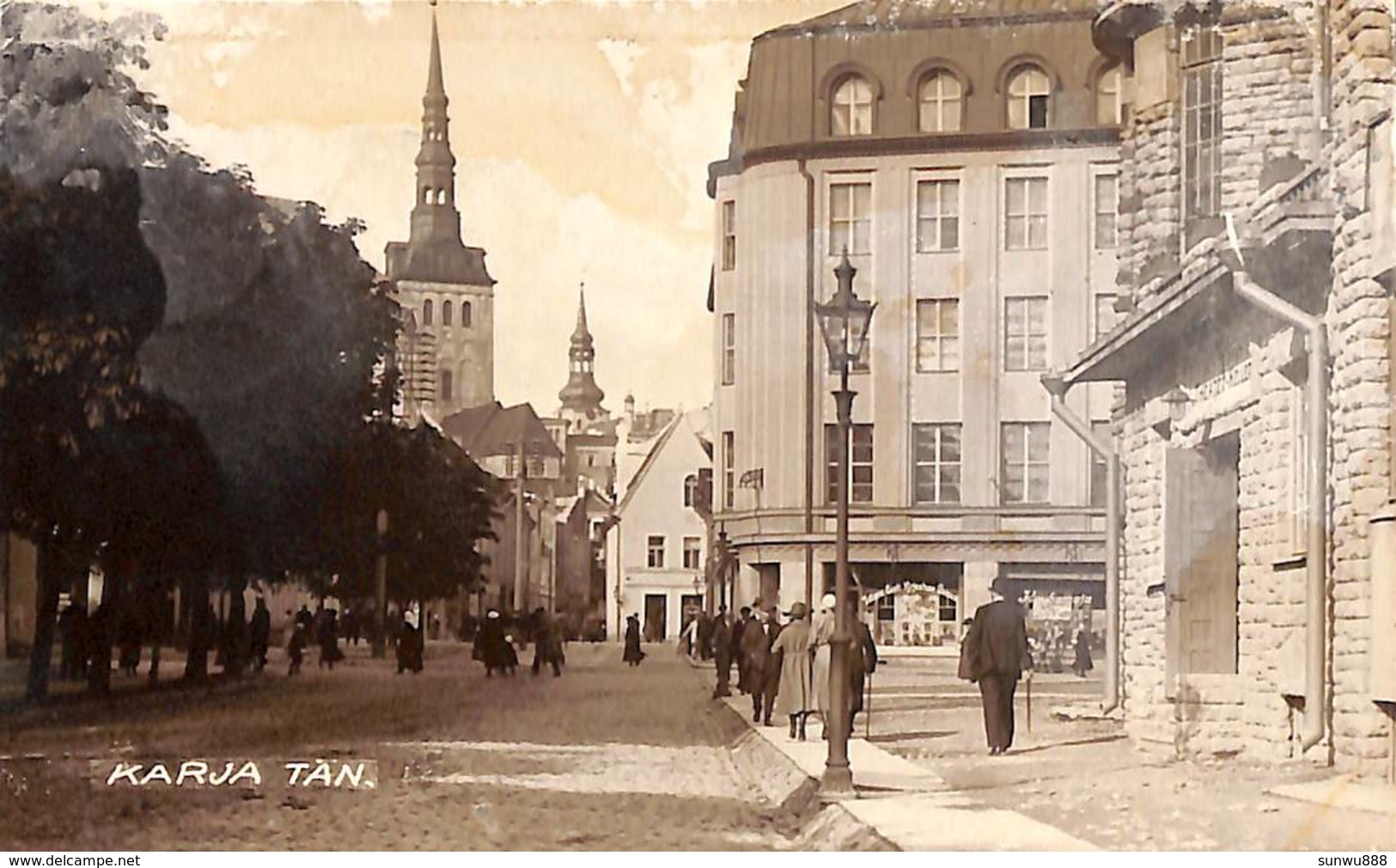 Estonia - Karja Tän (animation, Shops, Theater Keller Photo Postcard Parikas Tallinn 1927) - Estonie