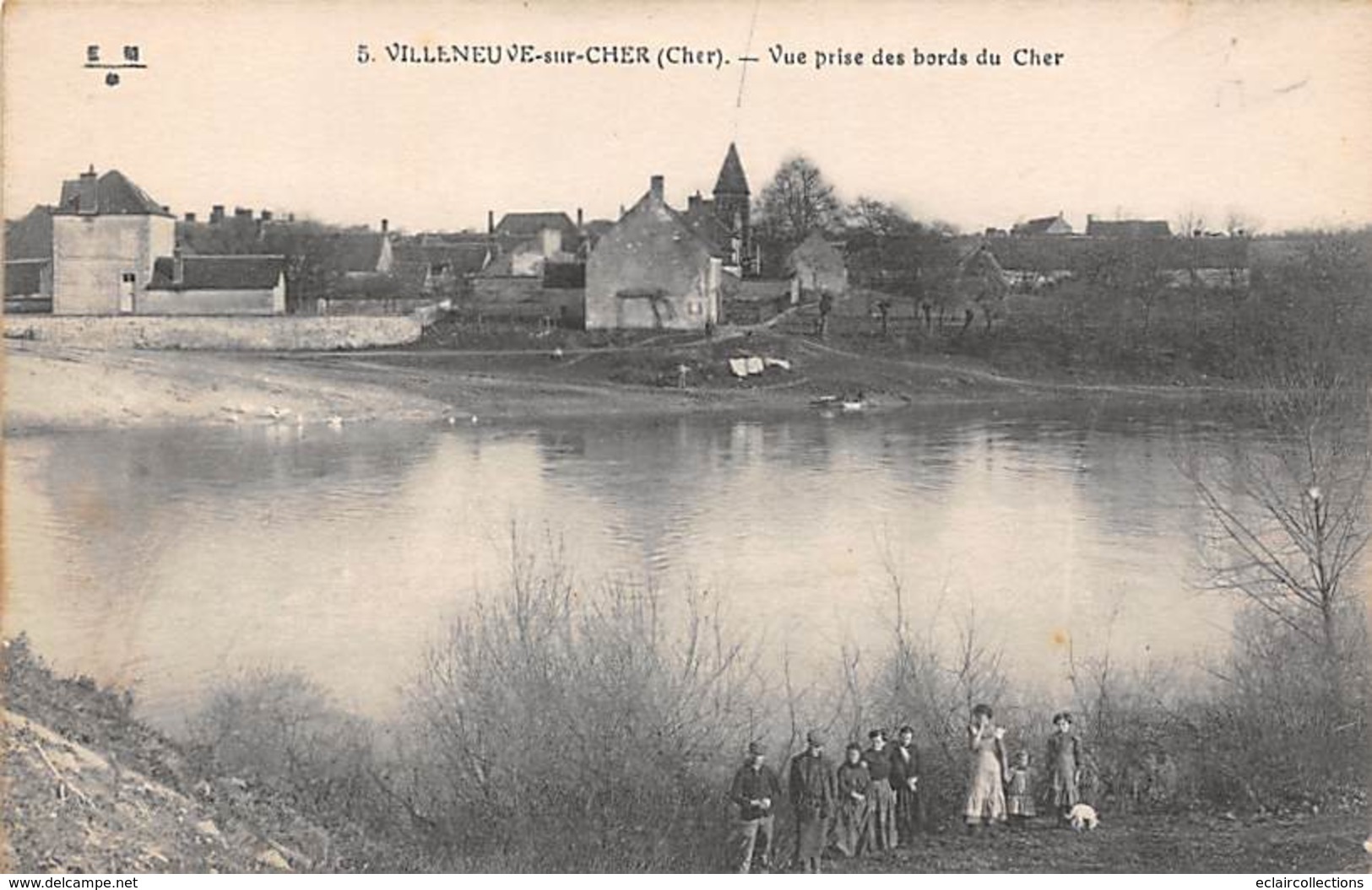 Villeneuve Sur Cher        18         Vue Prise Des Bords Du Cher     (voir Scan) - Other & Unclassified