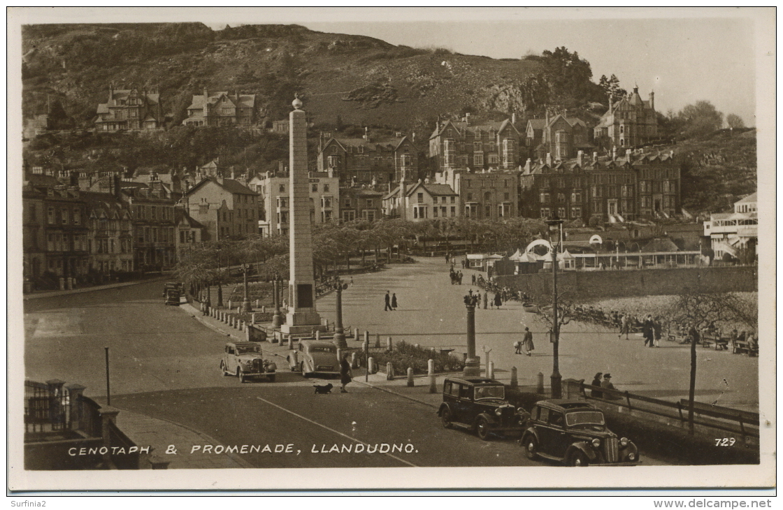 CAERNARFONSHIRE - LLANDUDNO - CENOTAPH &amp; PROMENADE RP Gwy84 - Caernarvonshire