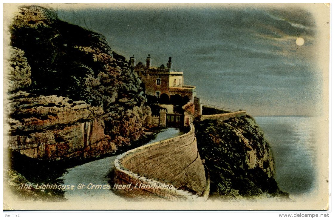 CAERNARFONSHIRE - LLANDUDNO - THE LIGHTHOUSE AND ORME'S HEAD Gwy371 - Caernarvonshire