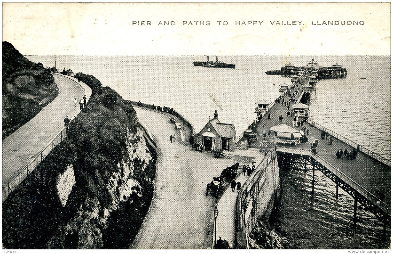 CAERNARFONSHIRE - LLANDUDNO - PIER AND PATHS TO HAPPY VALLEY Gwy511 - Caernarvonshire