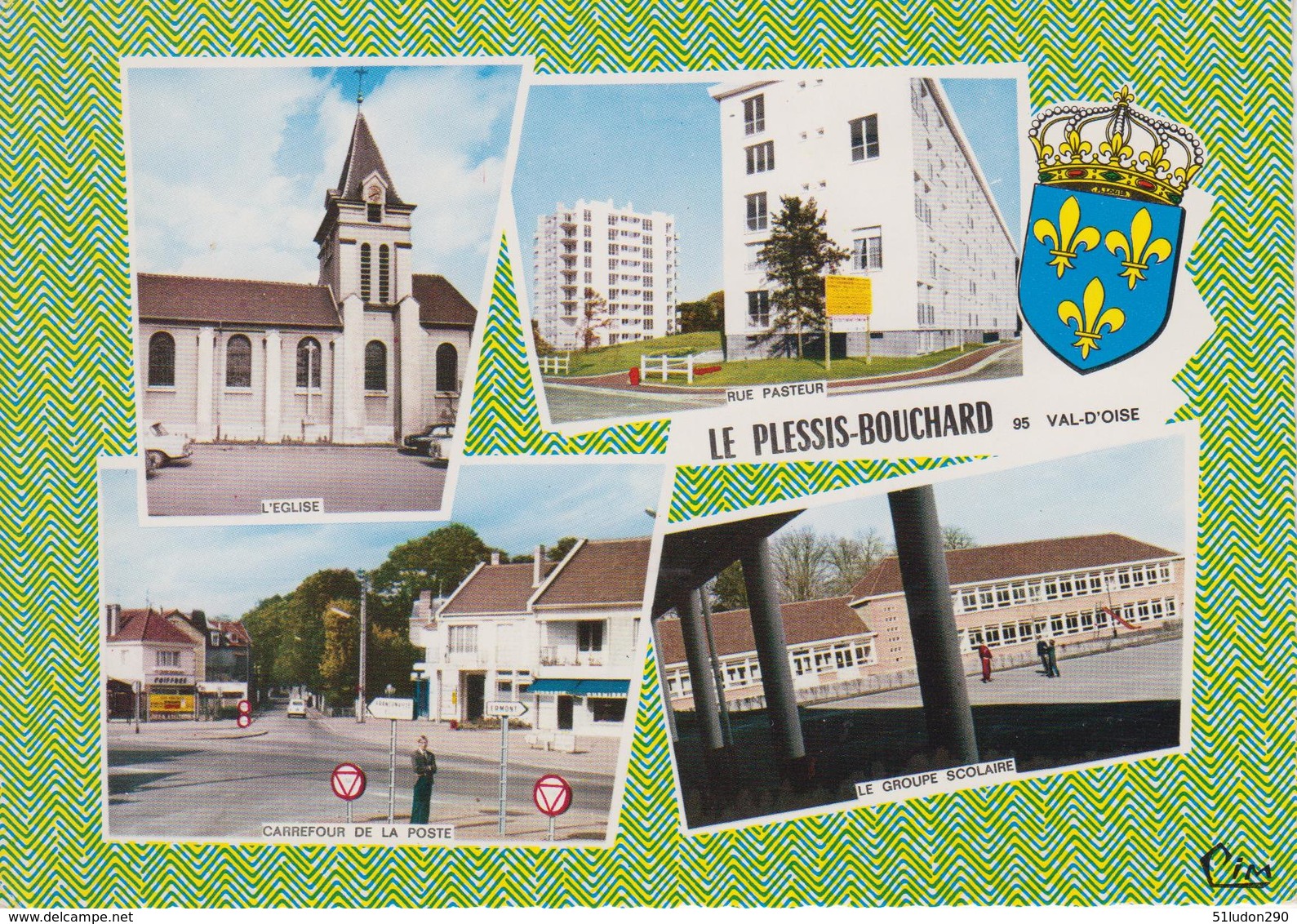 Lot De 3 CPSM Le Plessis-Bouchard - 2 Cartes Avec 4 Vues  Et Eglise St-François De Sales - Le Plessis Bouchard