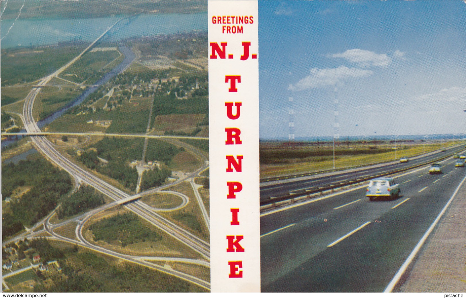 Greetings From New Jersey Turnpike - Highway - Unused - 2 Scans - Essex Junction