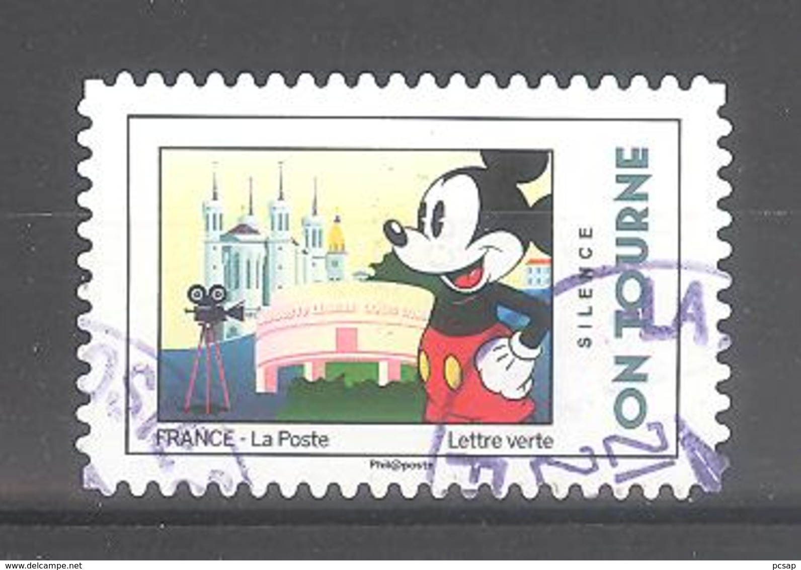 France Autoadhésif Oblitéré N°1591 (Mickey Et La France : On Tourne) (cachet Rond) - Used Stamps