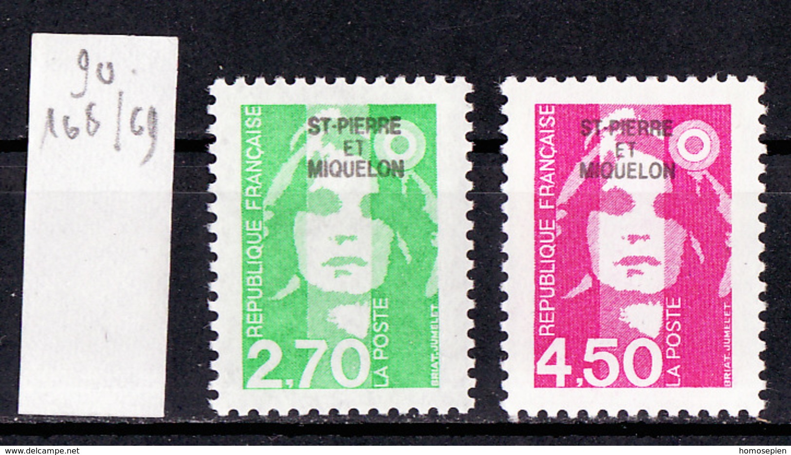 Saint Pierre & Miquelon 1996 Y&T N°630 à 631 - Michel N°709 à 710 *** - Marianne De Briat - Ungebraucht