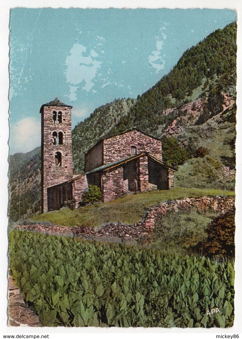 Andorre --CANILLO--1964-- Eglise  St Joan De Casellas-Plantations De Tabac --cachet -- Timbre -- - Andorre