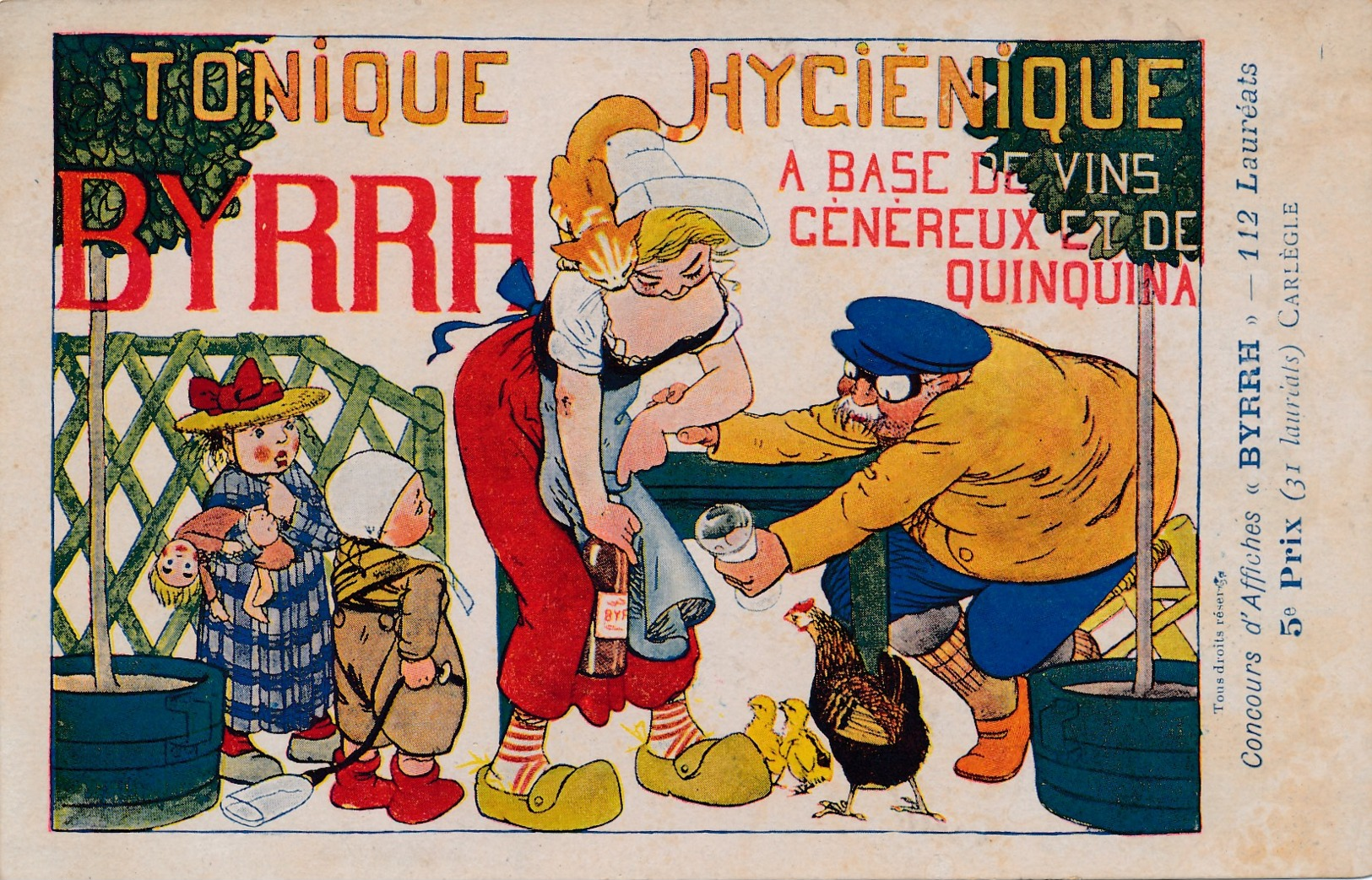 H180 - PUBLICITÉ - BYRRH - Tonique Hygiénique - Art Nouveau - Par Carlègle - Publicité