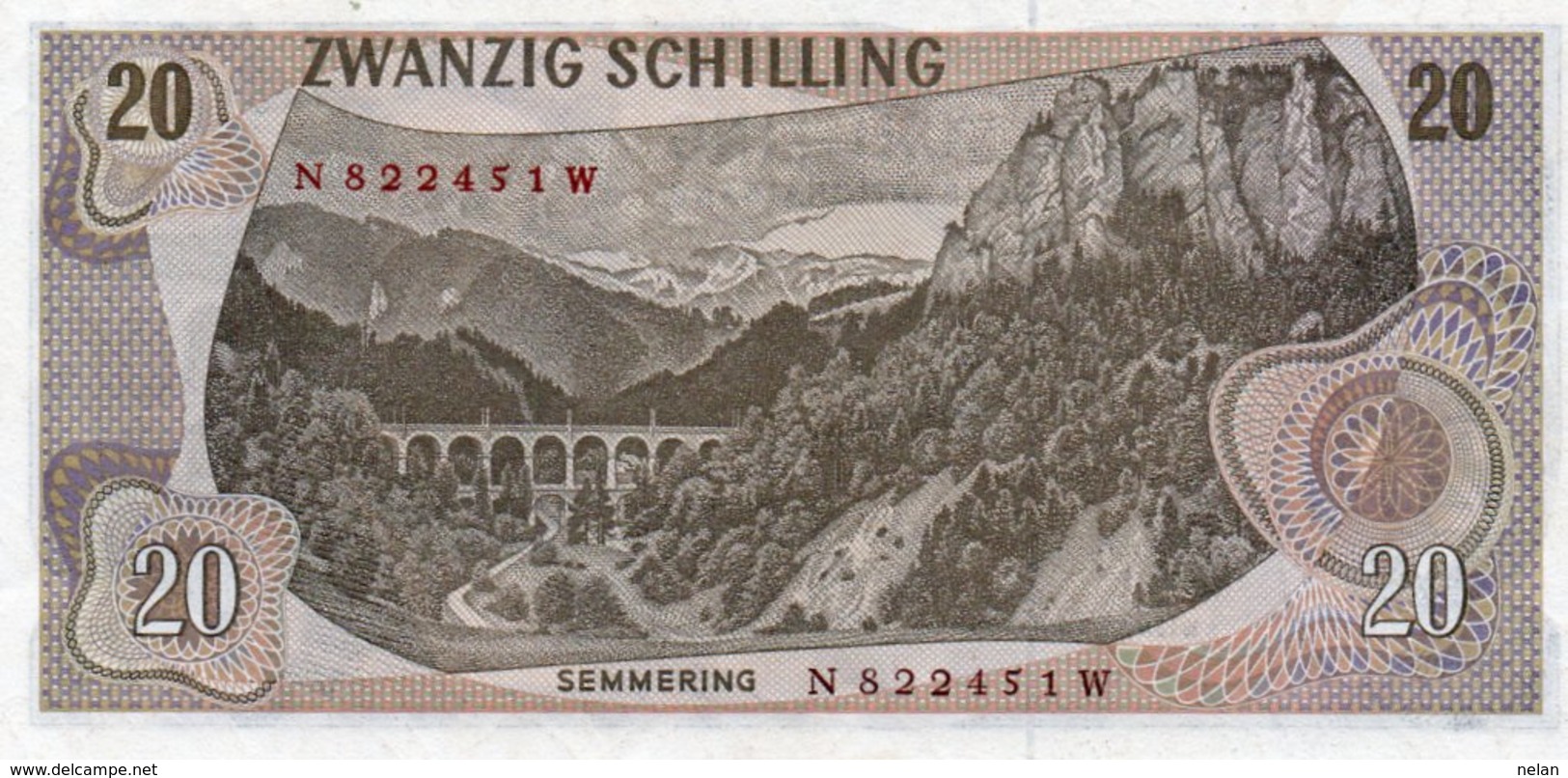 AUSTRIA 20 SCHILLING  1967  P-142  UNC - Austria