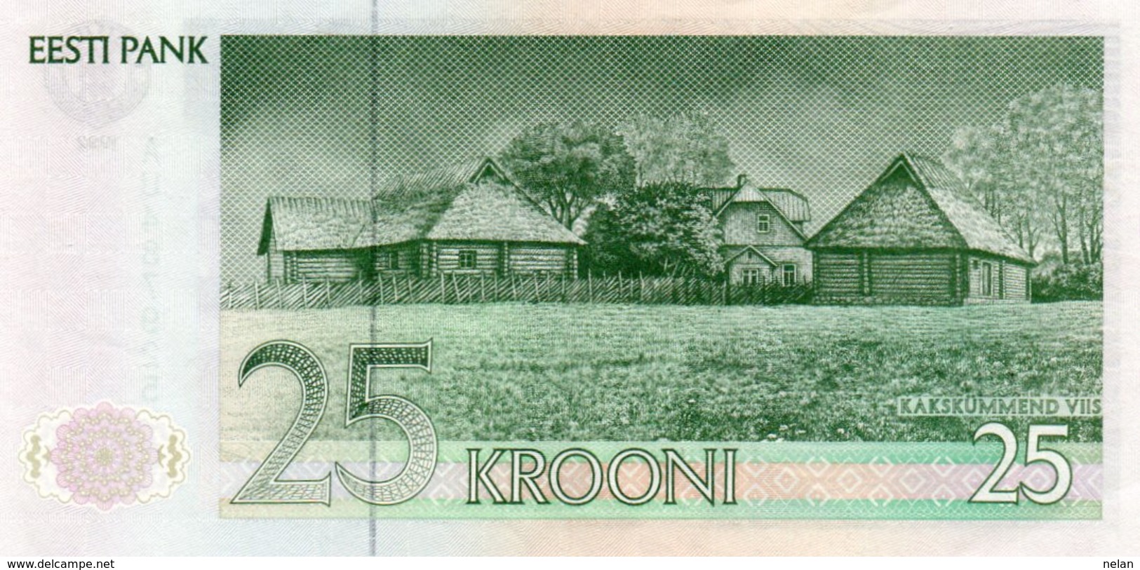 ESTONIA 25 KROONI 1992 P-73b  AUNC+ - Estonie