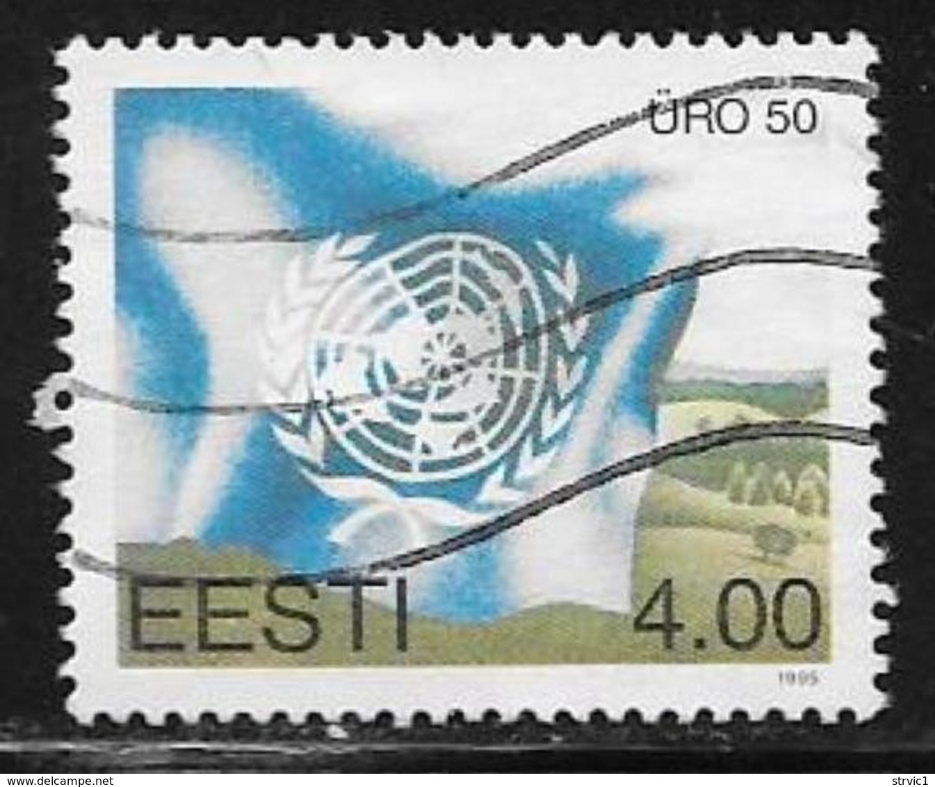 Estonia, Scott #291 Used UN 50th Anniv., 1995 - Estonia