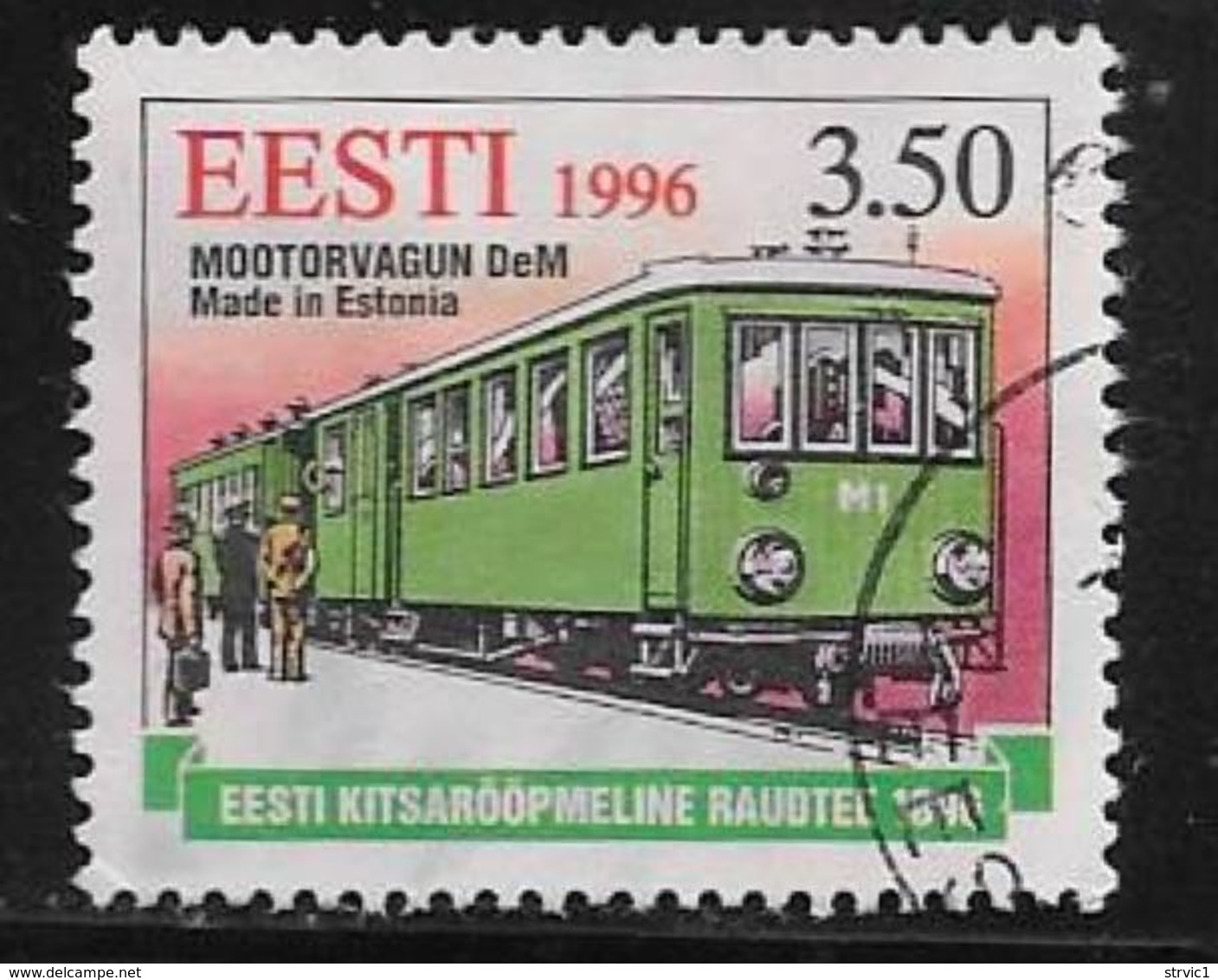 Estonia, Scott #311 Used Railway Motor Wagon, 1996 - Estonia