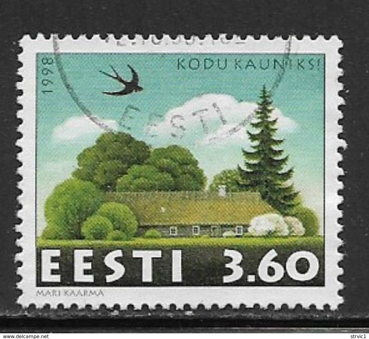 Estonia, Scott #344 Used Beautiful Homes Year, 1998 - Estonia