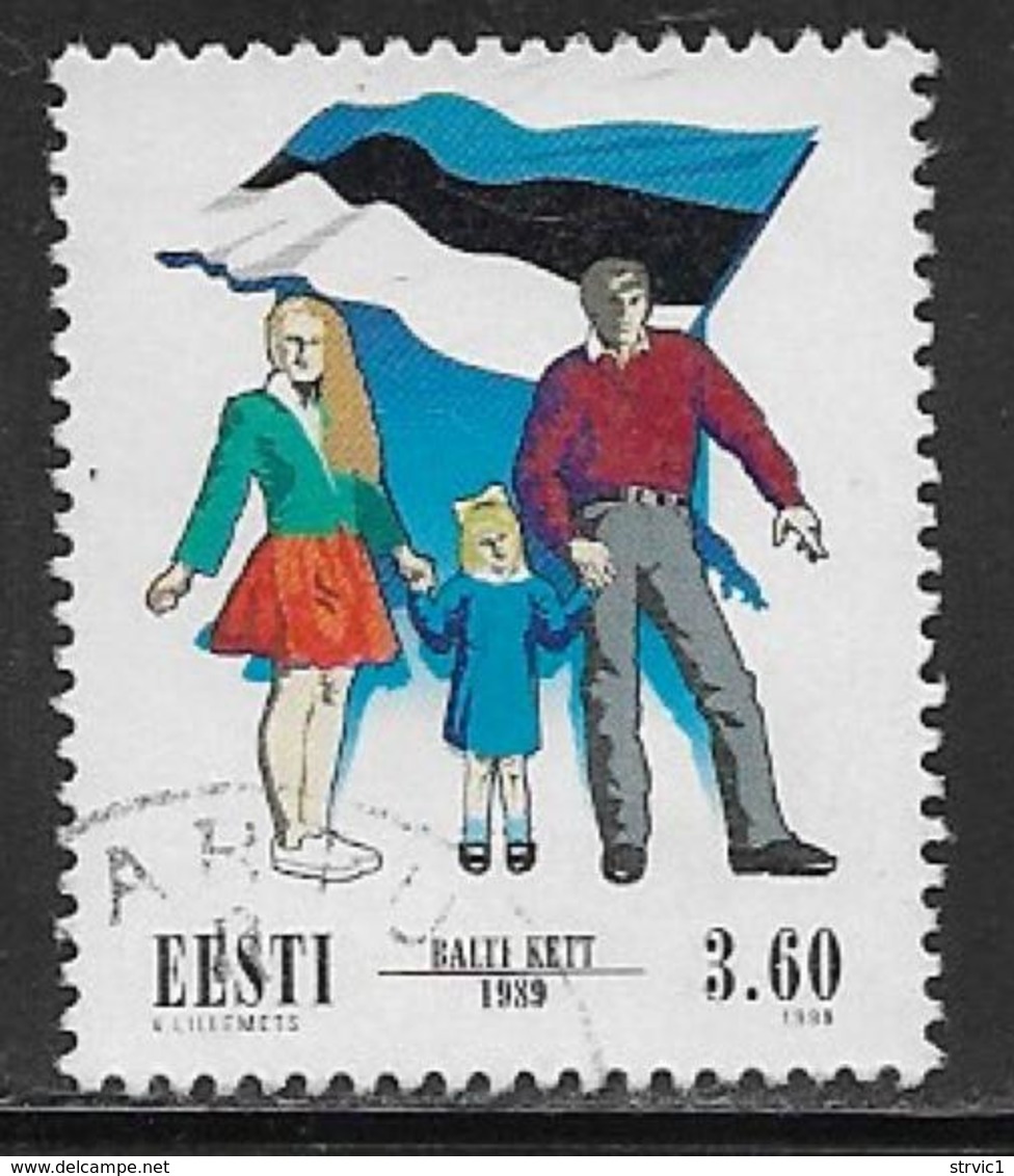 Estonia, Scott #366 Used Family, Flags, 1999 - Estonia