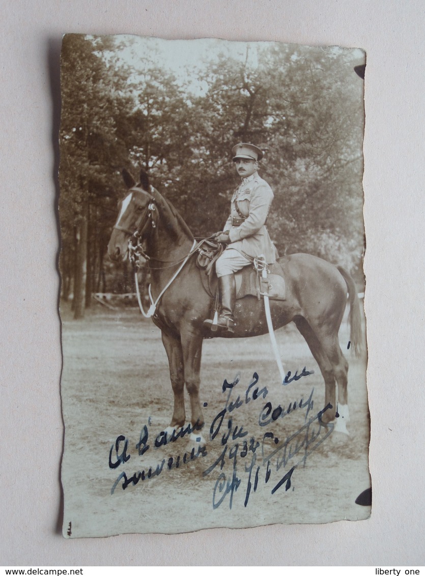 Officier Te Paard / Cheval / Horse ( Kapitein Van CHAFFOY > 1932 )  ( Zie / Voir Photo ) 1 Stuk ! - Guerre, Militaire