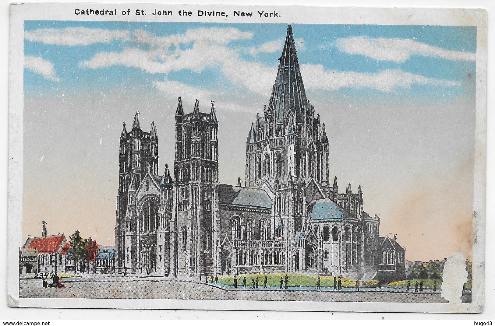 NEW YORK - CATHEDRAL OF ST JOHN THE DIVINE - ABIMEE EN BAS A DROITE - CPA NON VOYAGEE - Églises