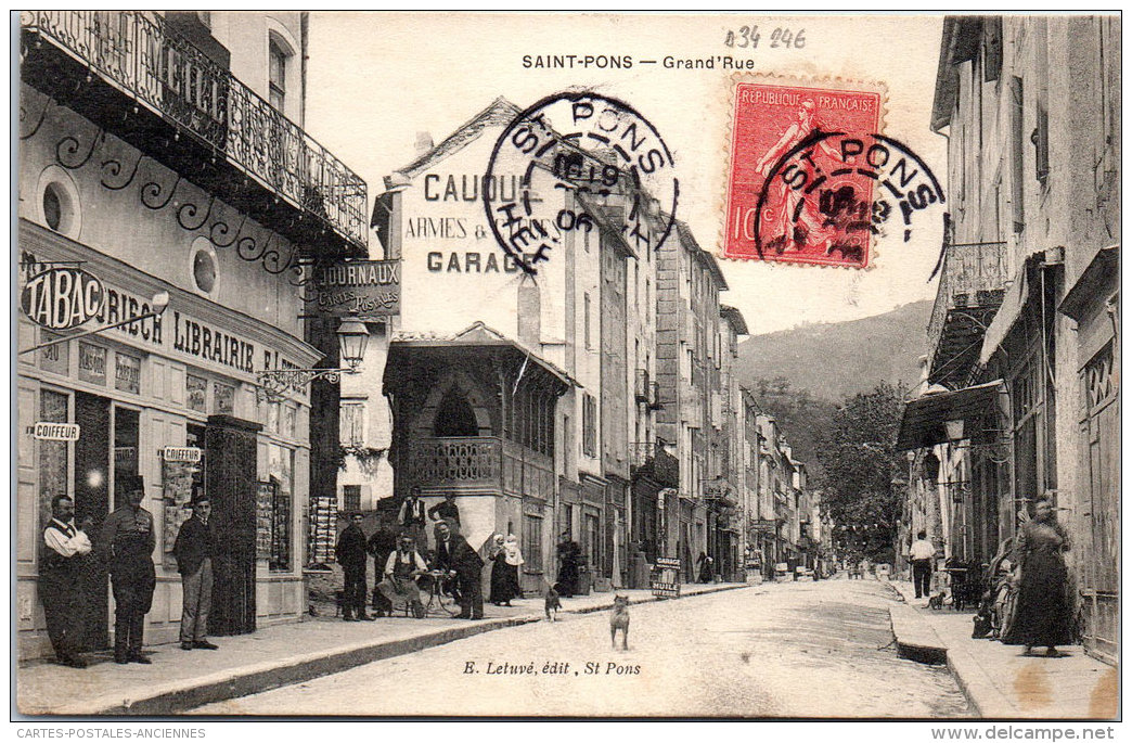 34 SAINT PONS - Grande Rue. - Saint-Pons-de-Mauchiens