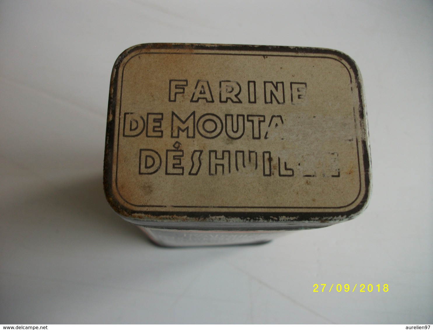 Boîte En Fer Farine De Moutarde Déshuilée - Boîtes/Coffrets