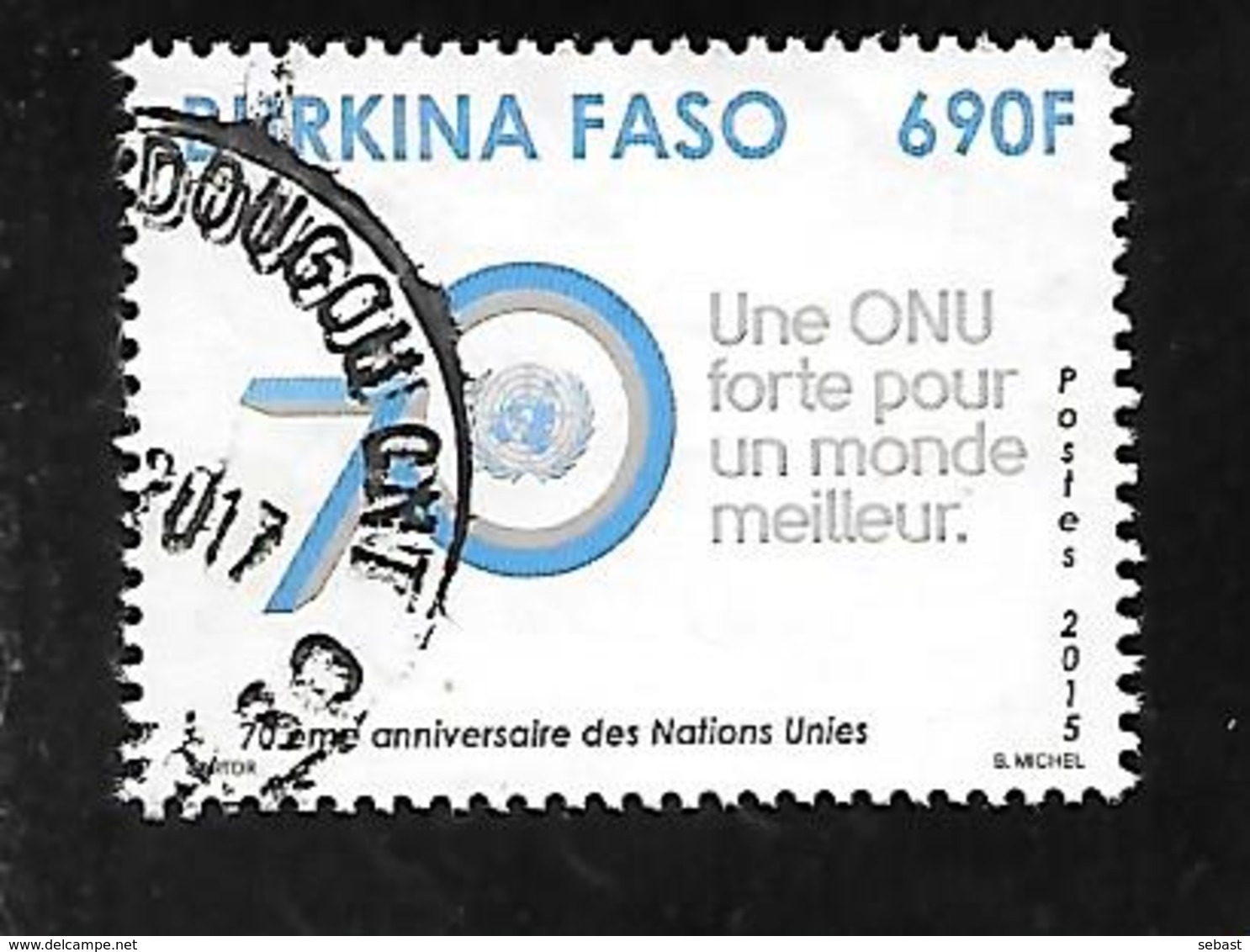 TIMBRE OBLITERE DU BURKINA DE 2015 N° MICHEL 1987 - Burkina Faso (1984-...)