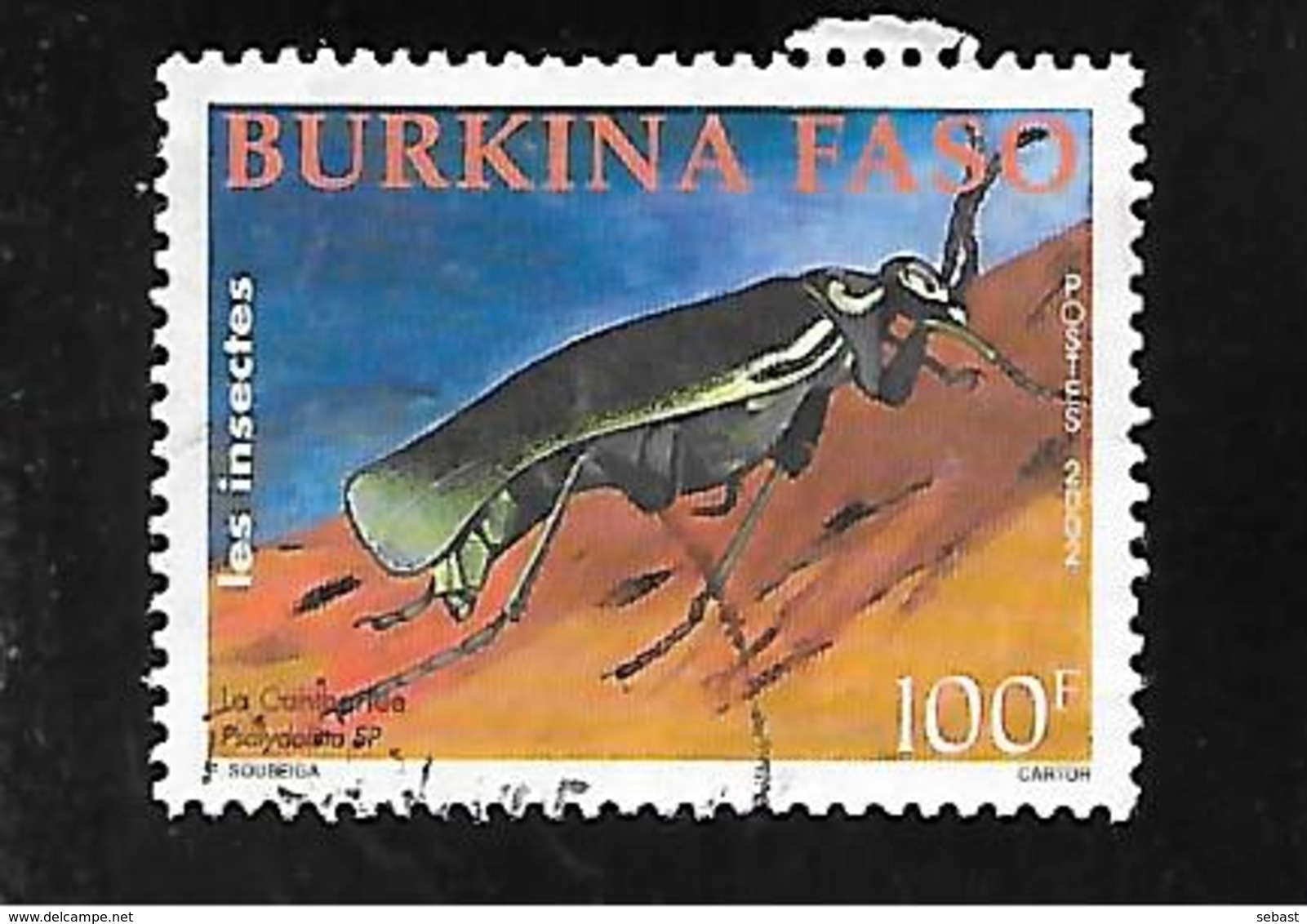 TIMBRE OBLITERE DU BURKINA DE 2002 N° MICHEL 1844 - Burkina Faso (1984-...)