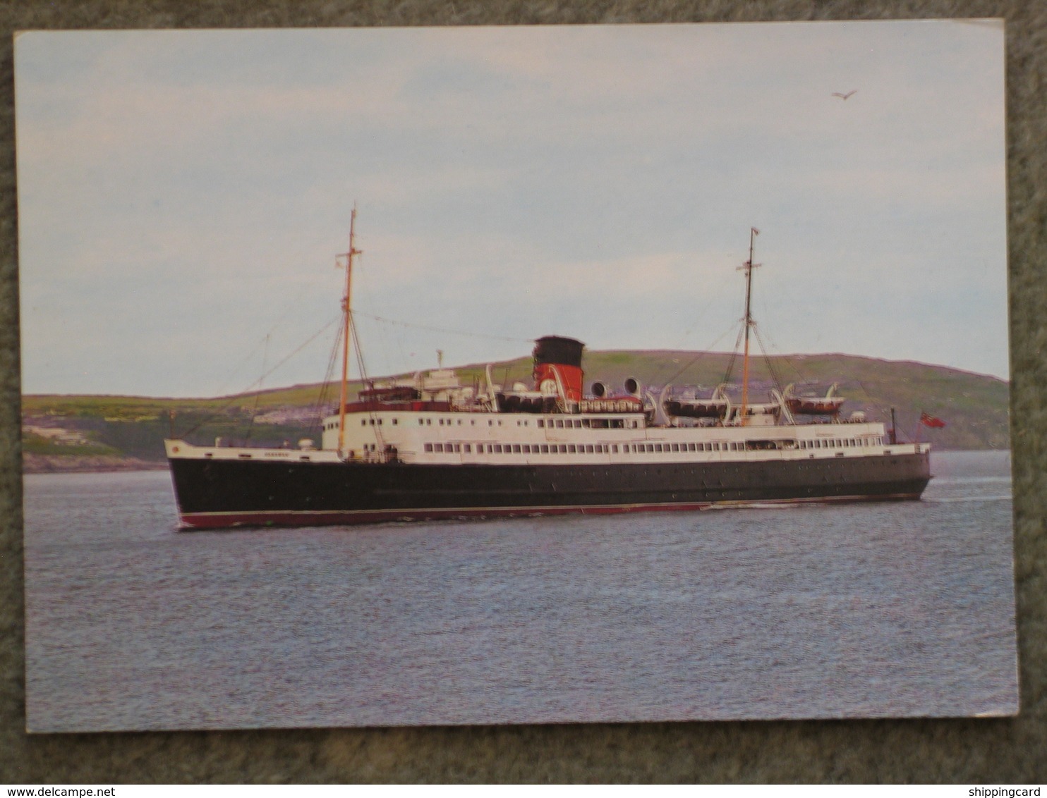 ISLE OF MAN STEAM PACKET CO MANXMAN AT SEA - DIXON CARD - Ferries