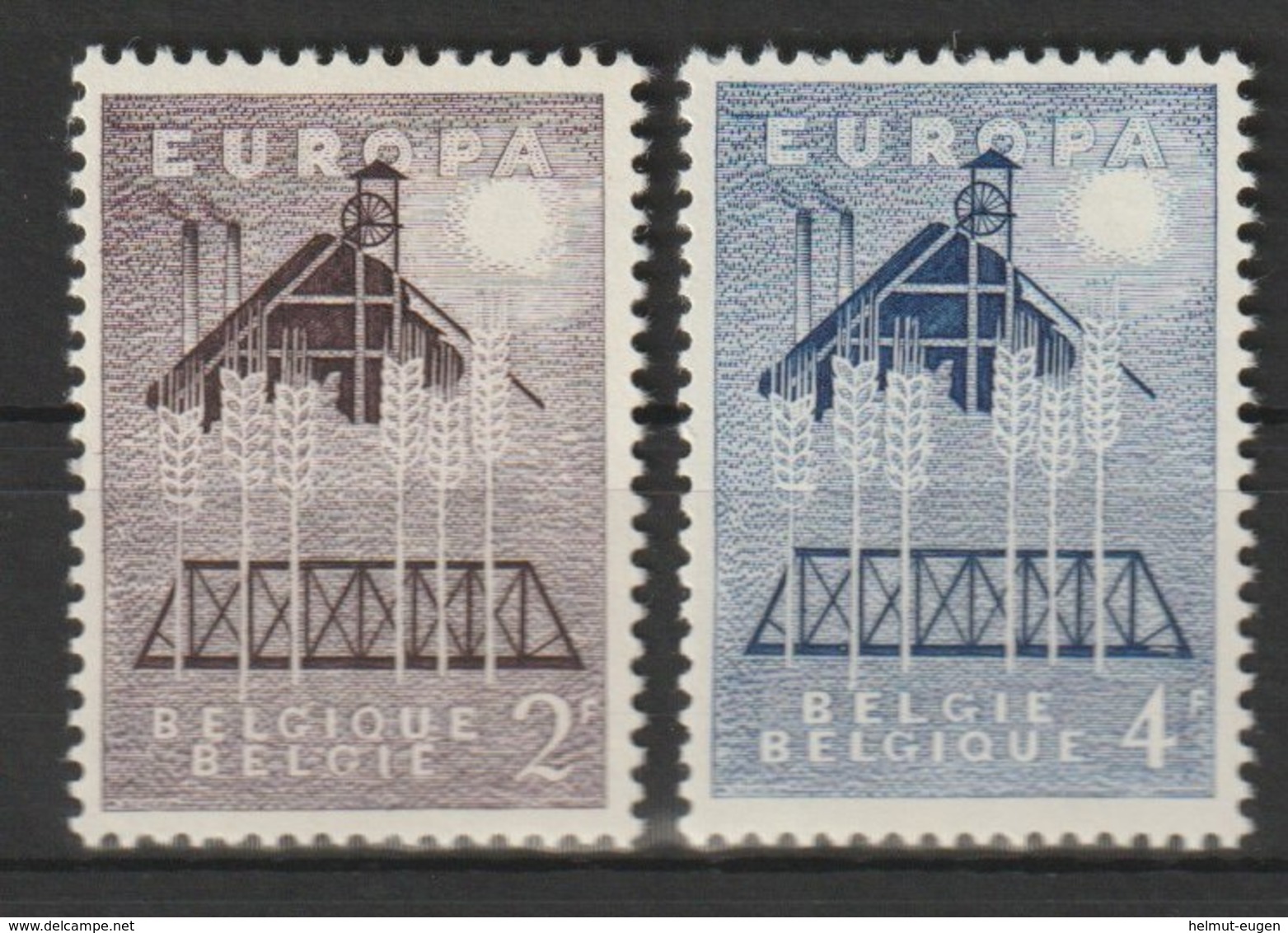 MiNr. 1070 - 1071  Belgien / 1957, 16. Sept. Europa. - Ungebraucht