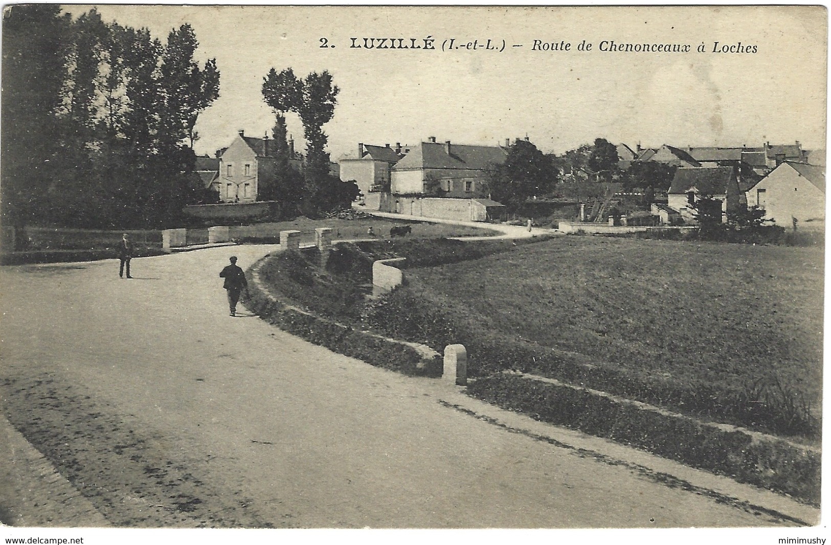 37 - Luzillé - Route De Chenonceaux à Loches - Autres & Non Classés