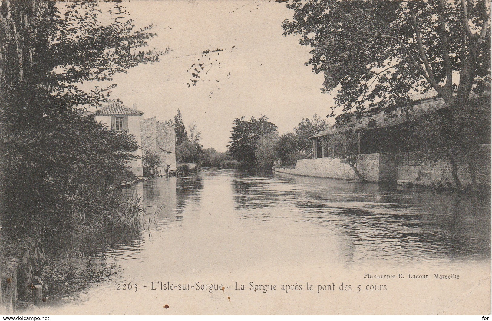 Vaucluse : L'ISLE-sur-SORGUE : La Sorgue Aprés Le Pont Des 5 Cours - L'Isle Sur Sorgue