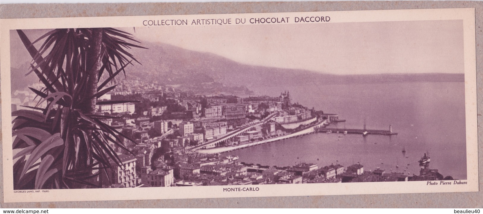 CHOCOLAT DACCORD  COLLECTION ARTISTIQUE   MONTE-CARLO  PHOTO PIERRE DUBUR - Chocolat