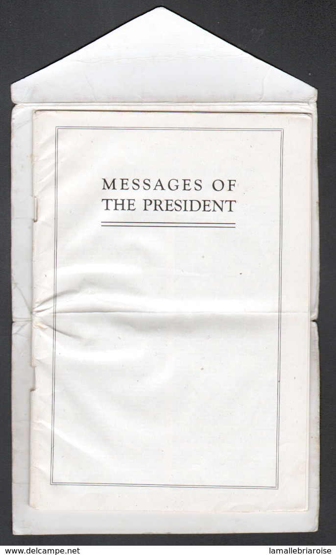 Etats-Unis D'Amerique, Messages Of The President, - Présidents