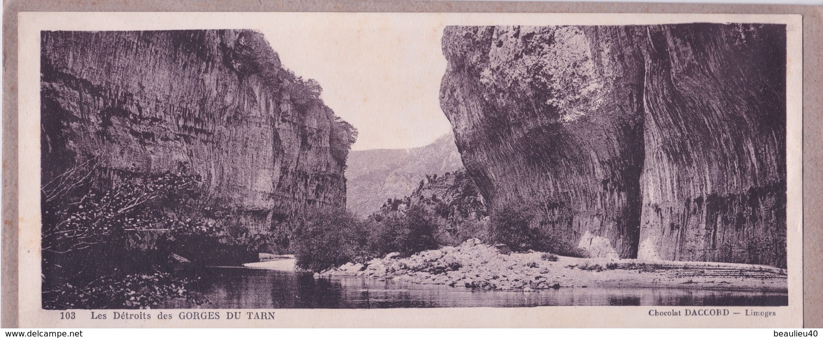 CHOCOLAT DACCORD LES DETROITS DES GORGES DU TARN   LIMOGES N°103 - Chocolate