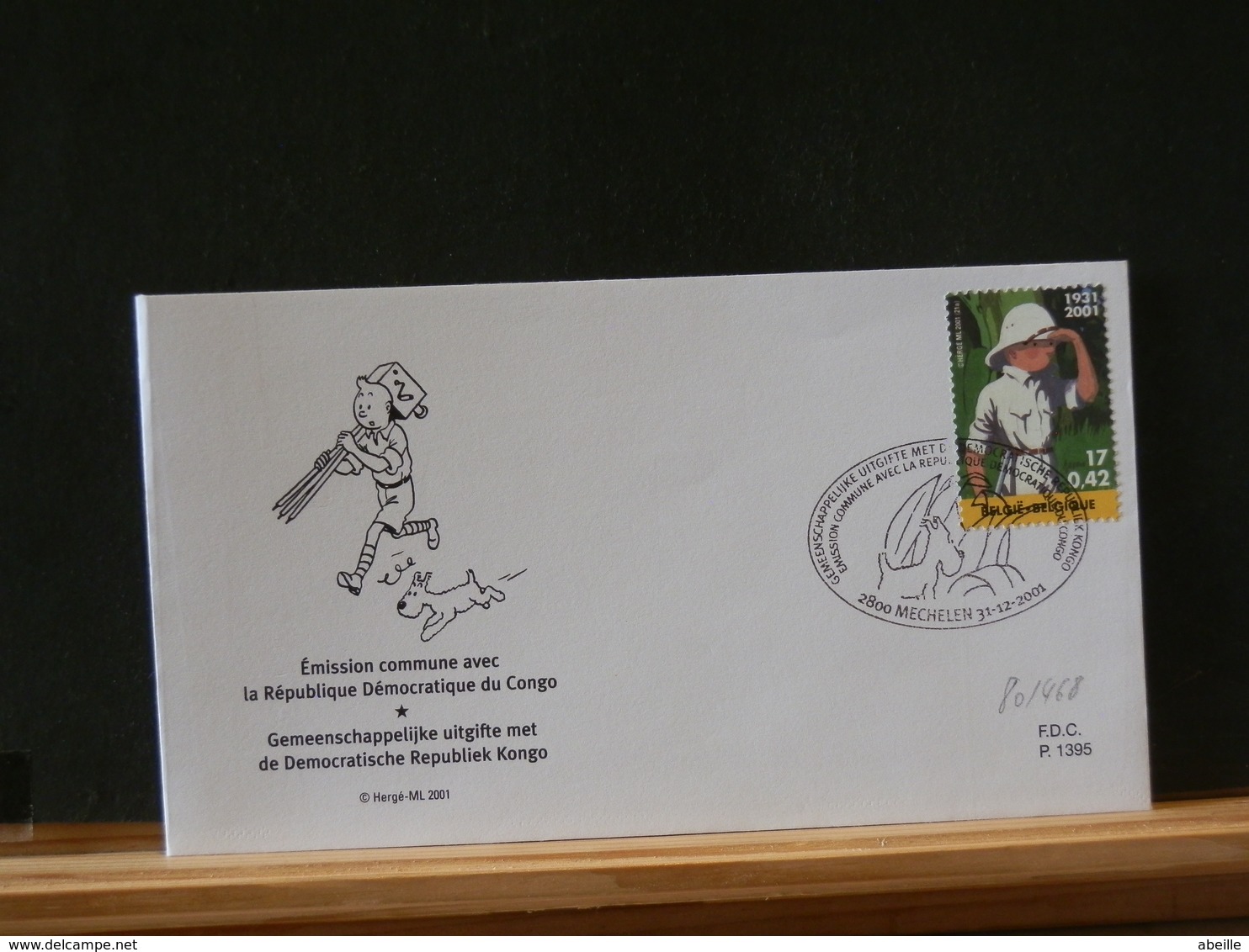 80/468        FDC BELGE NR.3048 NR FDC  1395   ANNEE  2001 - Bandes Dessinées