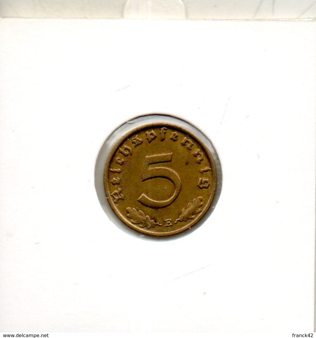 Allemagne. 5 Reichpf. 1938 E - 5 Reichspfennig