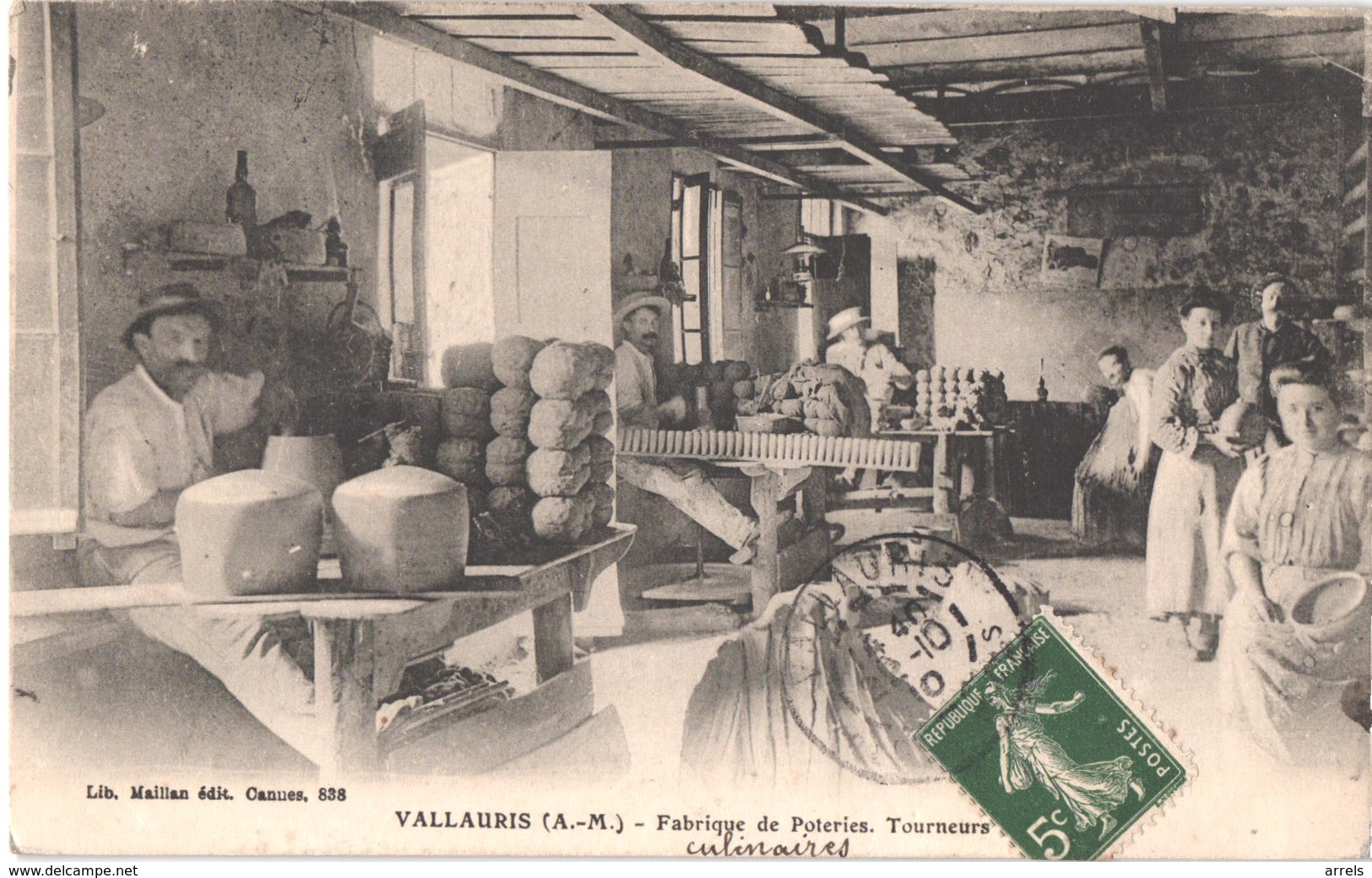 FR06 VALLAURIS - Maillan 838 - Fabrique De Poteries - Tourneurs - Animée - Belle - Vallauris