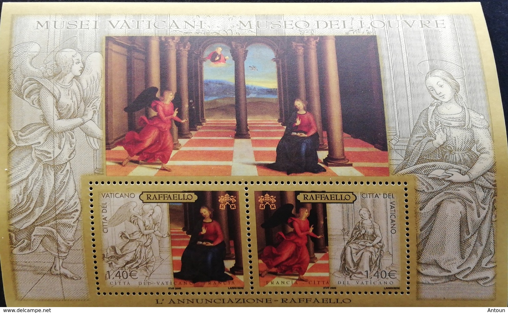 Vatican  2005 The Annunciation By Raphael S/S - Unused Stamps