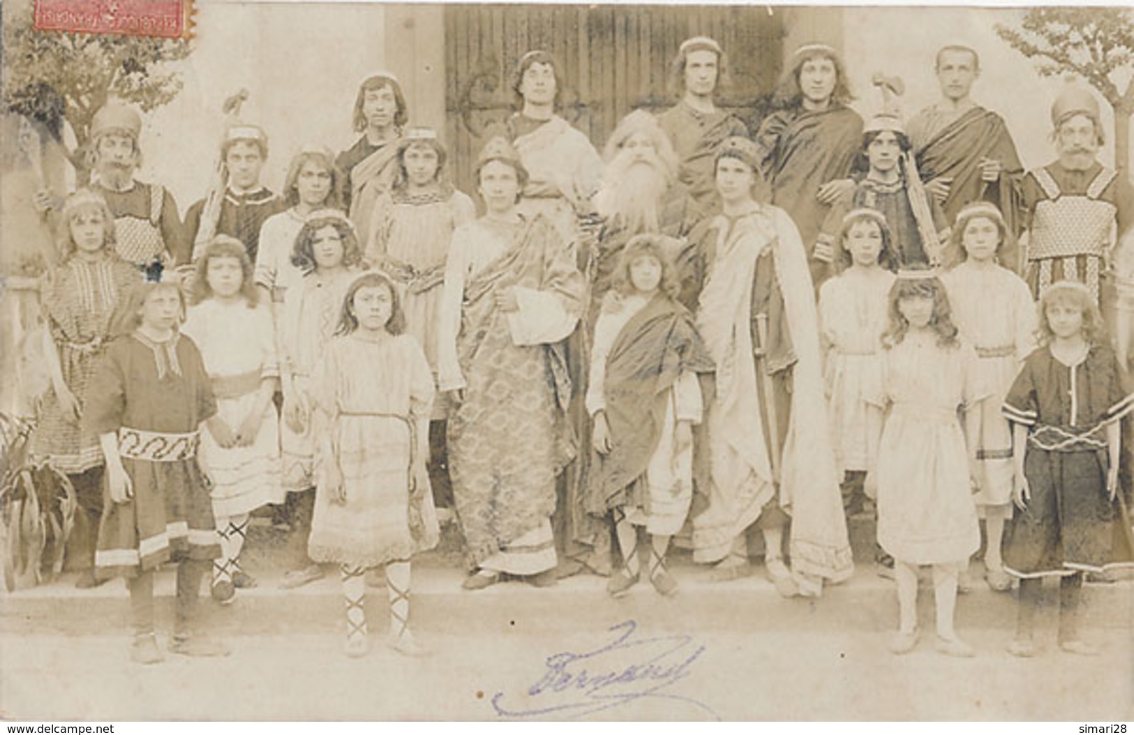 MADIERES - CARTE PHOTO - TROUPE DE THEATRE - Autres & Non Classés