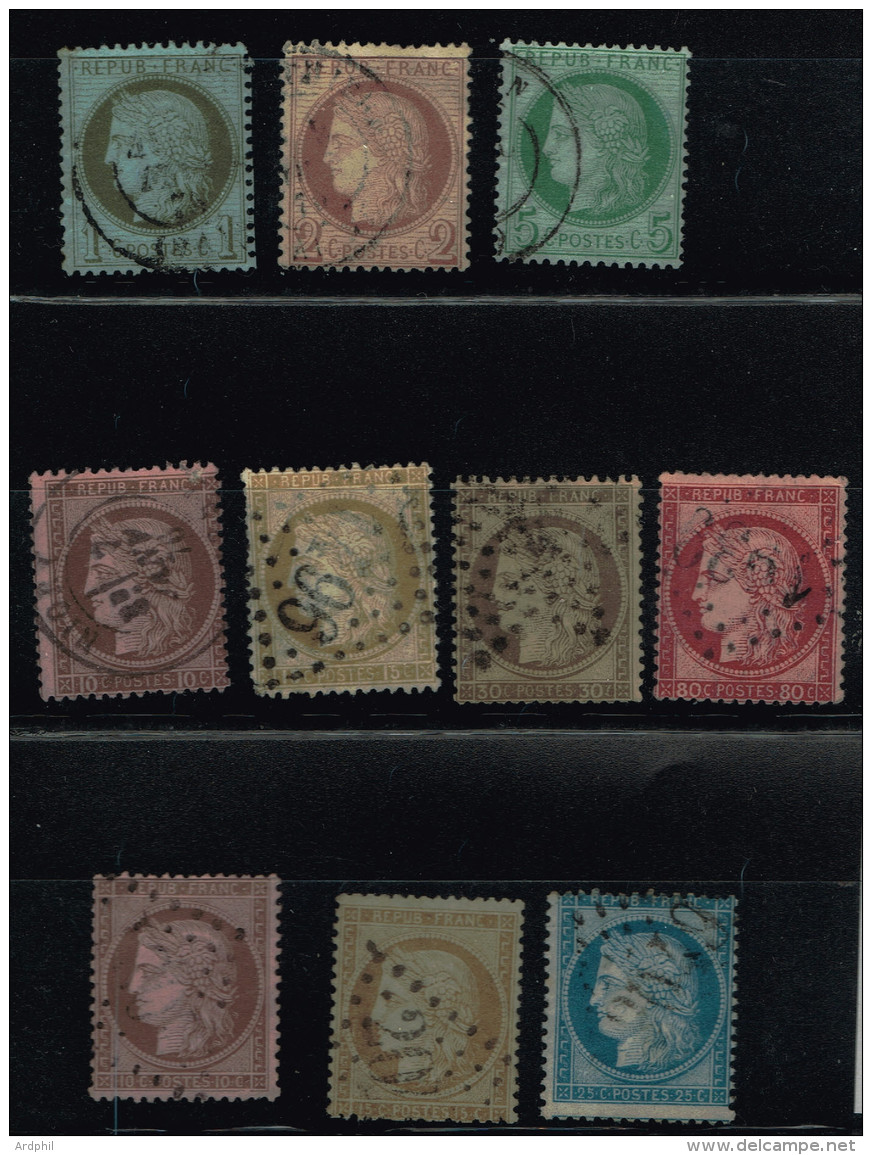 A1b-timbres De La Série  CERES Sans  Pli Ni Aminci Cote 125 Euros - 1871-1875 Cérès