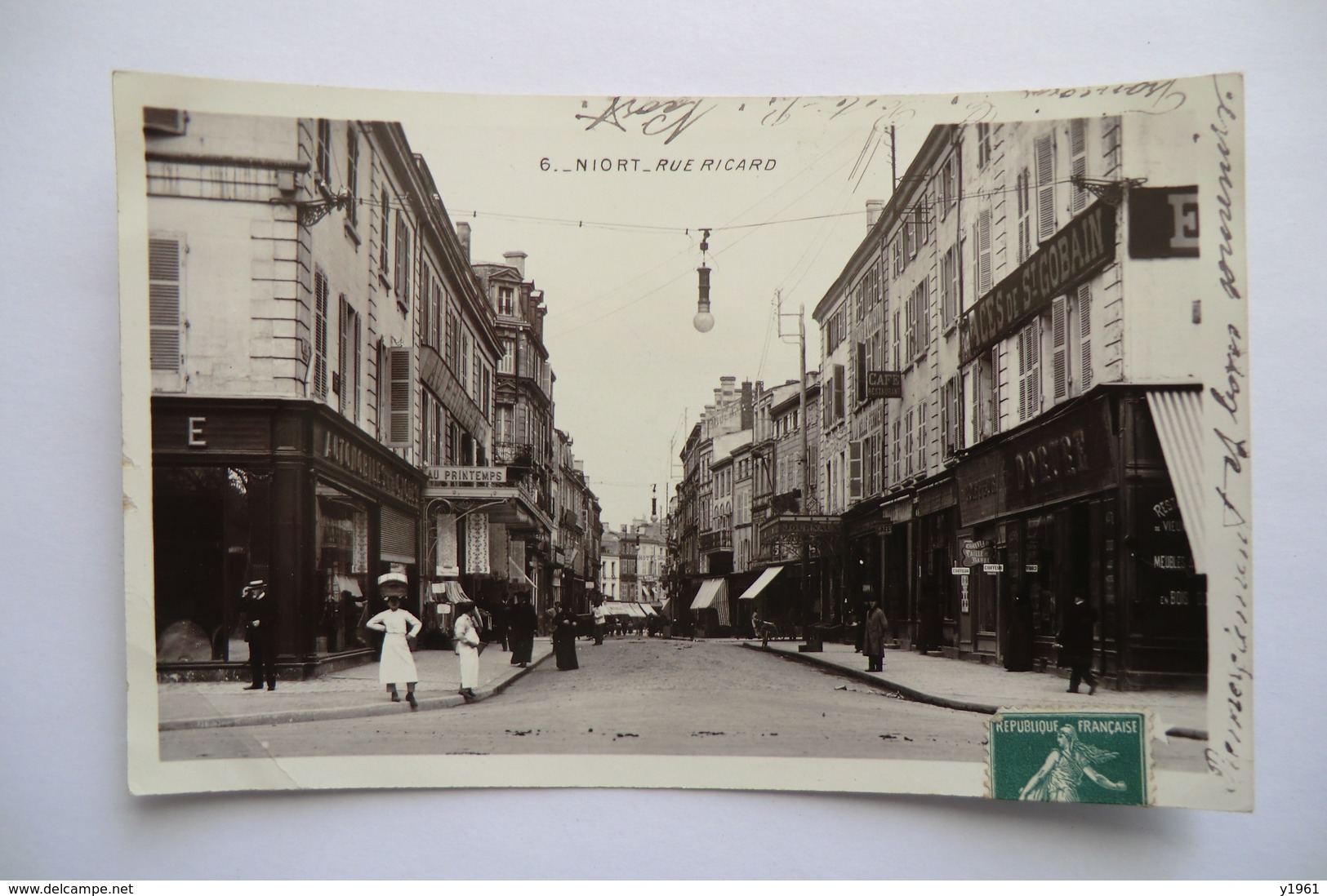 CPA CARTE PHOTO 79 DEUX SEVRES NIORT. Rue Ricard. 1908. - Niort