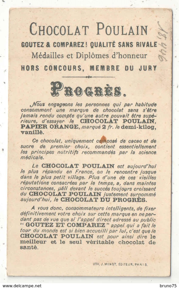 Chromo Doré - Chocolat Poulain - En Ville - Matelots - Poulain