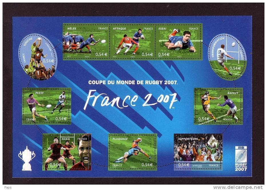 2007-BLOC N°110** RUGBY.COUPE DU MONDE 2007 - Neufs