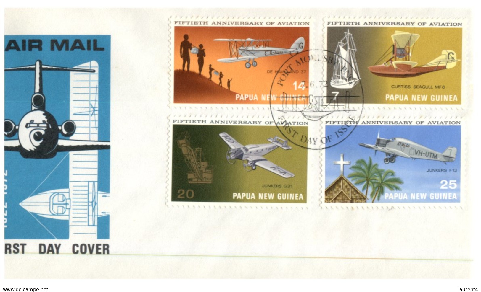 (456) Papua New Guinea FDC Cover - 1972 (3 Covers) - Papua Nuova Guinea