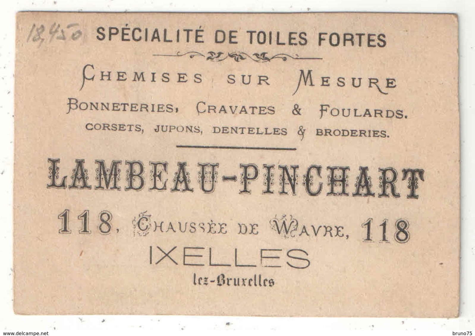 Chromo Doré - Lambeau-Pinchart - Ixelles - Chemises - Col - Autres & Non Classés