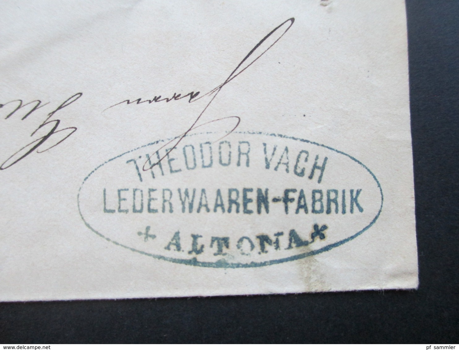 AD 1871 NDP 2x Stempel K1 Altona Und Firmenstempel Theodor Vacg Lederwaaren Fabrik Altona. Hamburg - Brieven En Documenten