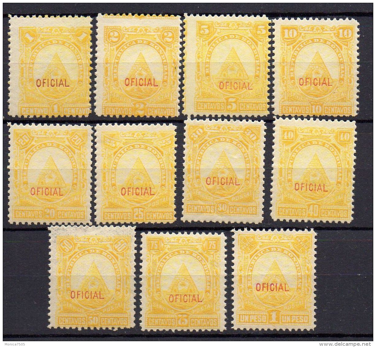 HONDURAS (  SERVICE ) : Y&amp;T N°  1/11  TIMBRES  NEUFS  AVEC  TRACE  DE  CHARNIERE . - Honduras