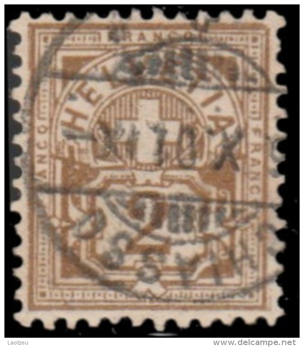 Suisse 1905. ~ YT 100 Par 3 - 2 C. Armoiries - Oblitérés