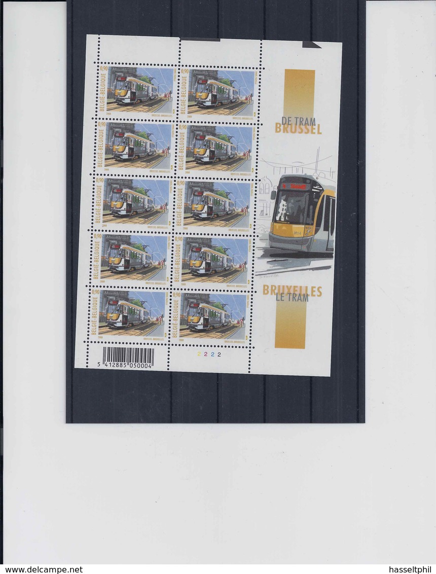 Belgie -Belgique 3772/74 Velletjes Van 10 Postfris - Feuillets De 10 Timbres Neufs  - Trams - Non Classés