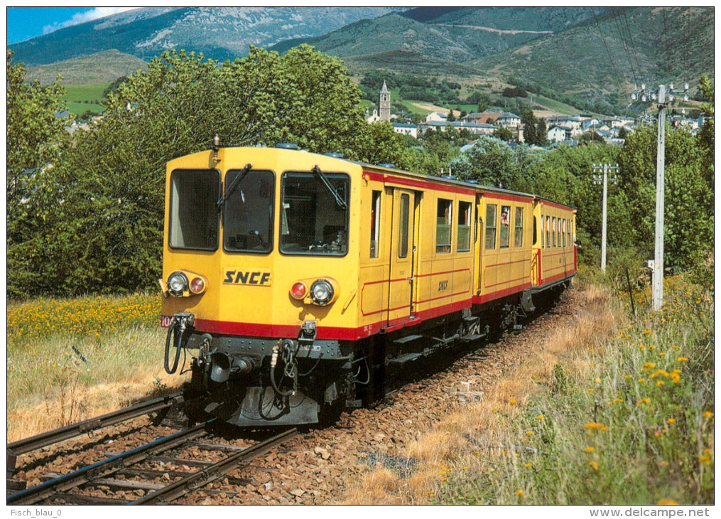 AK Eisenbahn Frankreich FRANCE Saillagouse Bourg-Madame SNCF Métro Pyrénéen Des Pyrénées 1986 SACM/Carde/Thomson FRA - Eisenbahnen