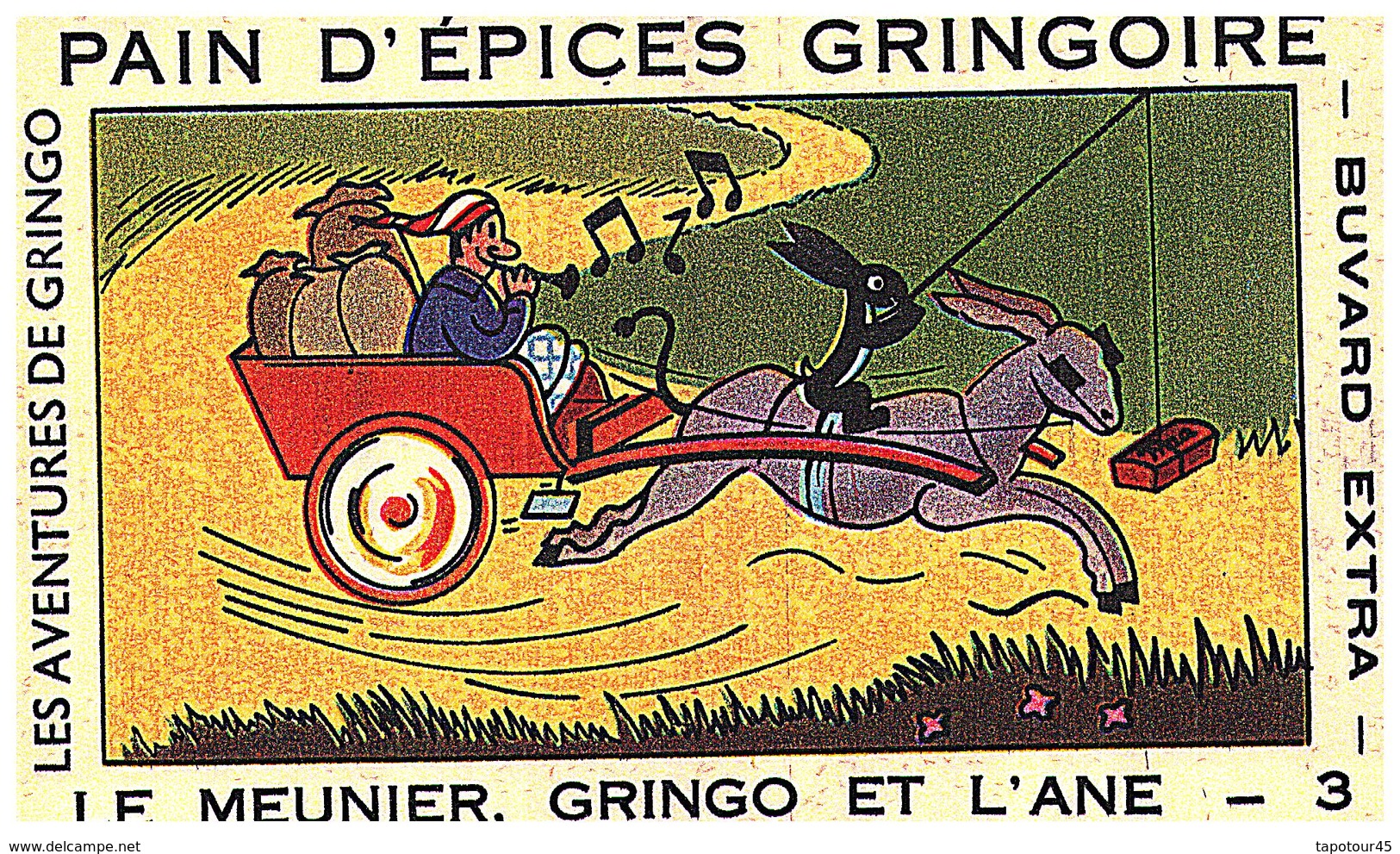 P Gr/ Pain D'épices Gringoire  Le Meunier Gringo Et L' Ane N= 3   (N= 6) - Pain D'épices