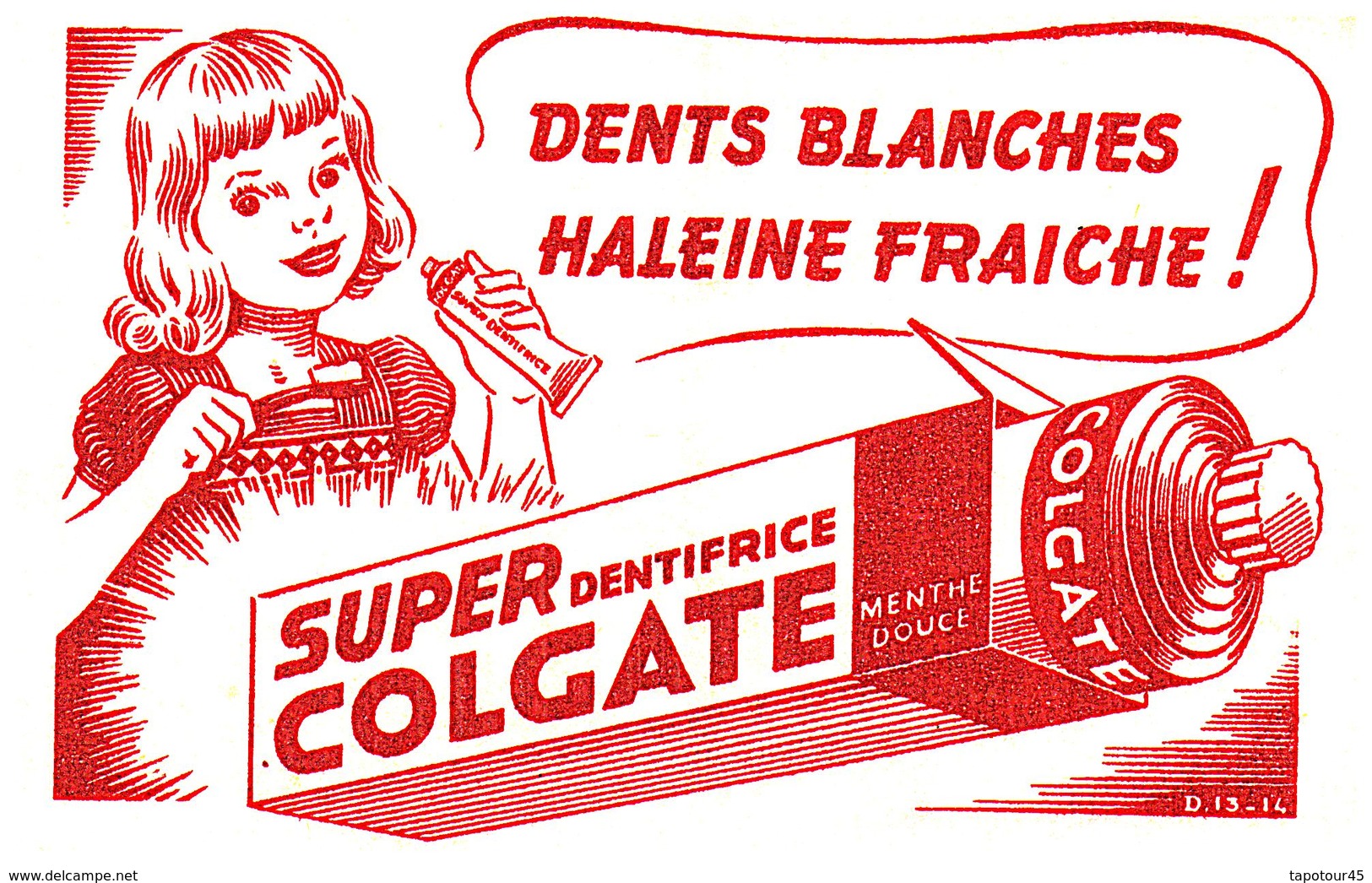 D C/ Buvard Dentifrice Colgate  (N= 1) - D