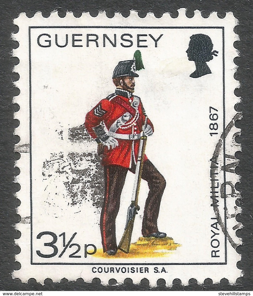 Guernsey. 1974 Guernsey Militia. 3½p Used. SG 104 - Guernsey