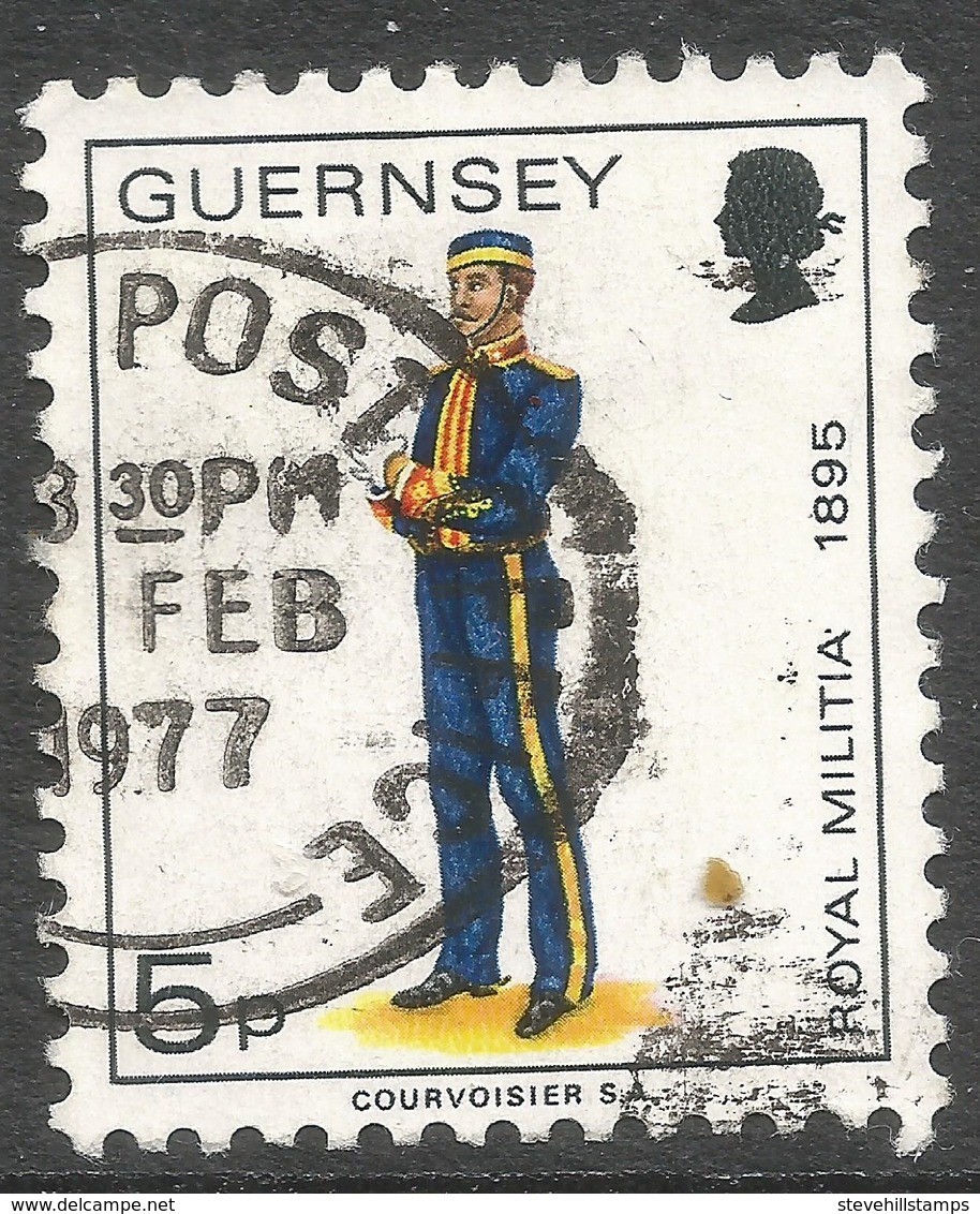 Guernsey. 1974 Guernsey Militia. 5p Used. SG 105a - Guernsey